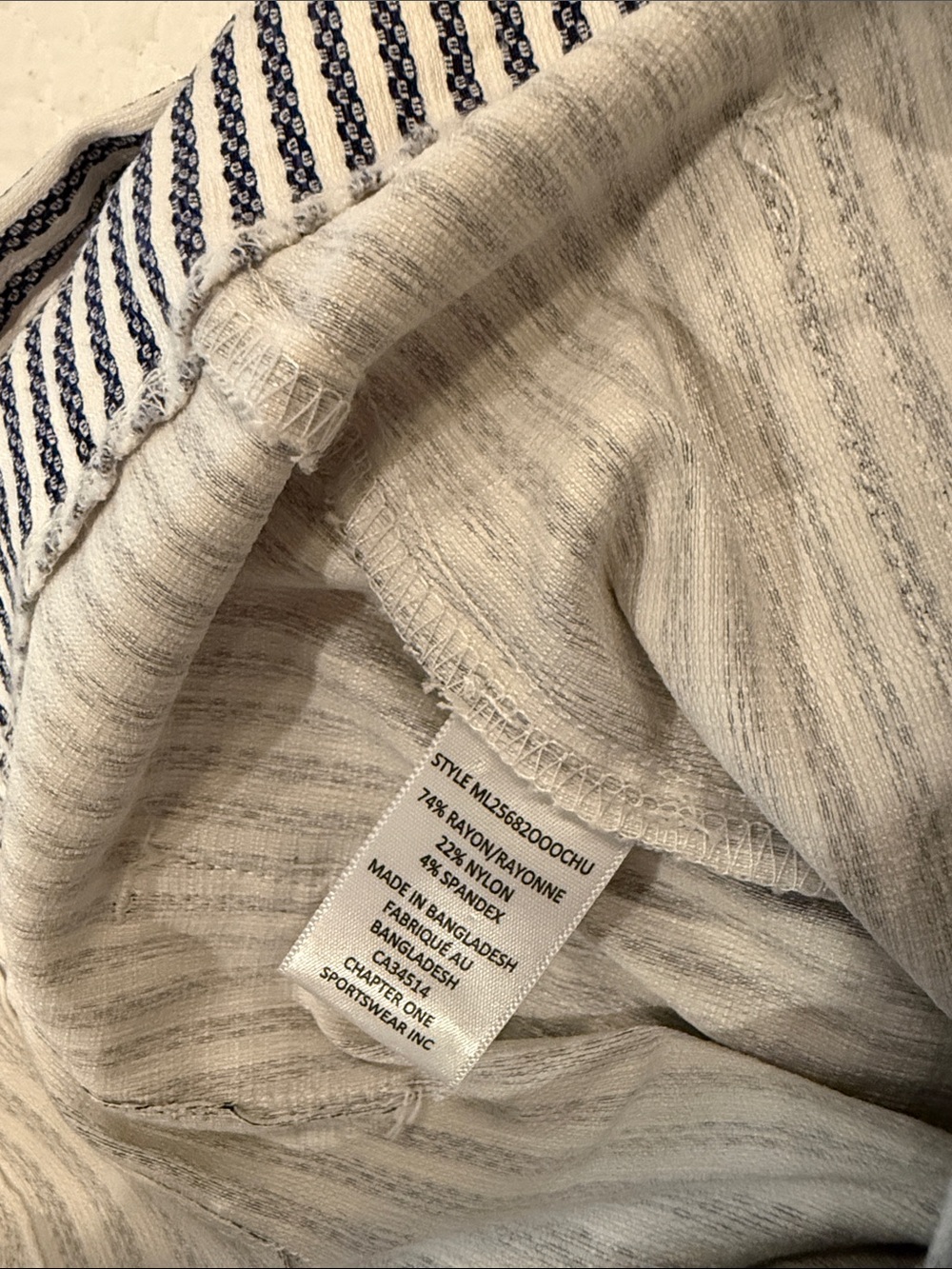 Jules & Leopold Vertical-Striped Wide-Leg Chinos - Picture 4 of 5